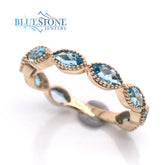 14 Karat Yellow Gold Topaz Ring